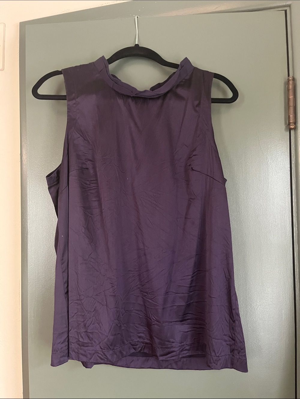 Ann Taylor Sleeveless Mock Neck Camisole in Deep Purple